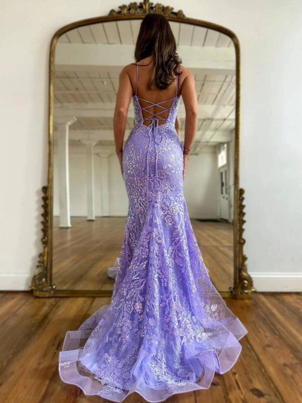Sylvia |Mermaid Scoop Lace Prom Dress by KissProm
