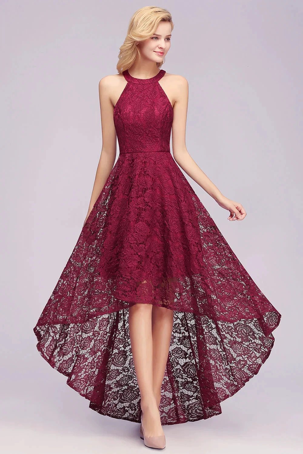 Fabulous A-Line Scoop Sleeveless Appliques Lace Bridesmaid Dresses by misshow.com