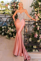 Fabulous Long Green Mermaid Spaghetti Straps Lace Satin Prom Dress by misshow.com