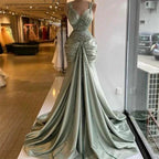 Green prom dress, sweetheart prom dresses, pleats prom dresses, crystal prom dresses, beaded evening dresses, new arrival prom dresses Y517 by simplepromdress