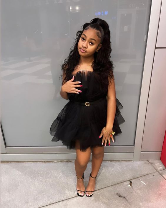 Black Tulle Homecoming Dress Cute Little Black Party Dress Y504 Hover Image