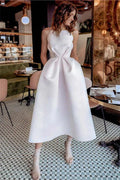 Fascinating Short A-line Backless Prom Dress with Pockets by BIZTUNNEL