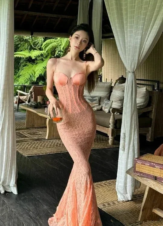 Sexy Lace Mermaid Prom Dress Long Evening Gown Y7693 by simplepromdress