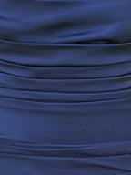 Satin Strapless Homecoming Dress with Lace and Gloves by Kissprom