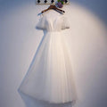 White tulle short homecoming dress s97 by simplepromdress