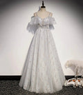 Stylish tulle sequins long A line prom dress evening dress s71 by simplepromdress