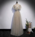 Cute tulle sequins long prom dress evening dress s60 by simplepromdress