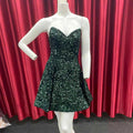 Sweetheart Dark Green Sequins A-Line Homecoming Dress Y1409 by simplepromdress