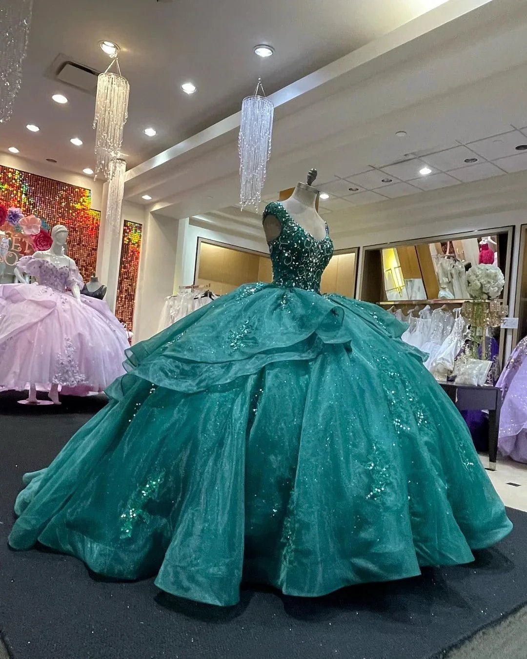 Ball Gown Birthday Dress Lace Up Sweet 16 Dress Y1229 by simplepromdress