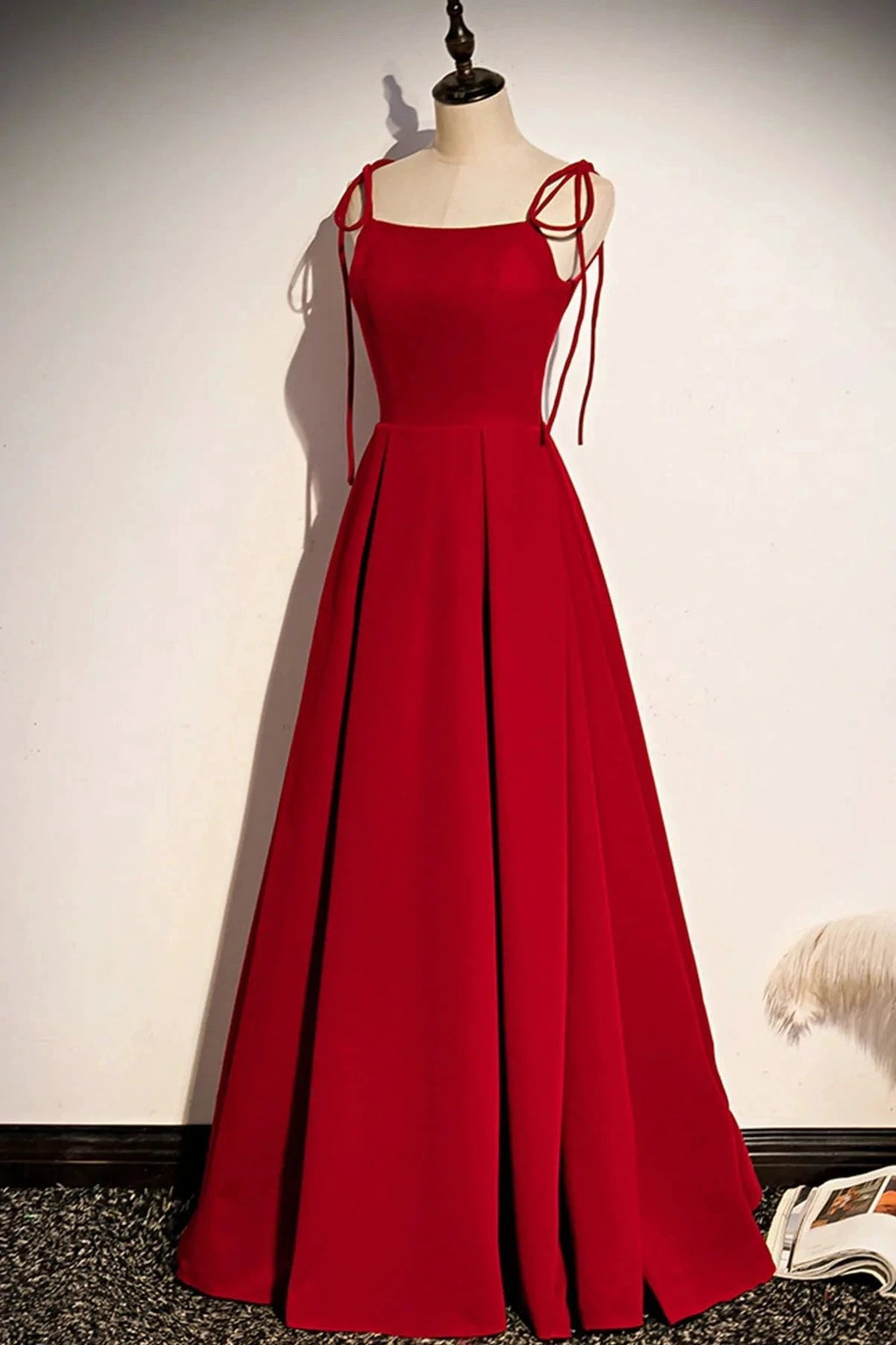 Simple velvet long A line prom dress evening dress s70 by simplepromdress