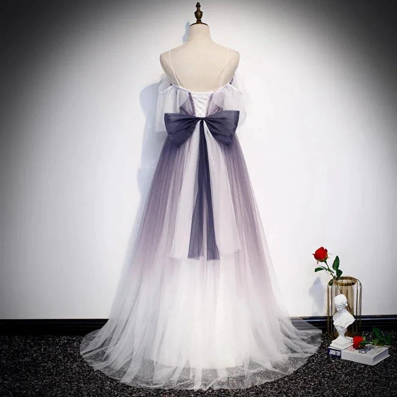 Stylish tulle long prom dress evening dress s100 by simplepromdress