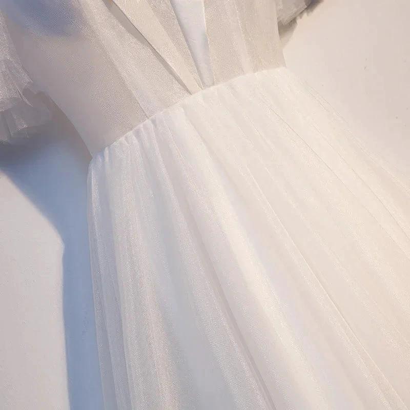 White tulle short homecoming dress s97 by simplepromdress