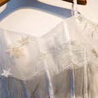 Cute gray tulle short homecoming dress s96