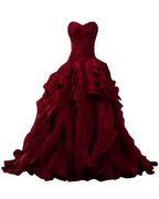 Burgundy Evening Gowns,Ball Gown Formal Dress,Evening Gowns For Teens Y1558 by simplepromdress