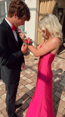 Elegant Mermaid Satin Long Prom Dress ,Charming Evening Dress Y1623