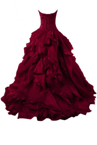 Burgunderrote Abendkleider, Ballkleid, Abendkleider für Teenager Y1558