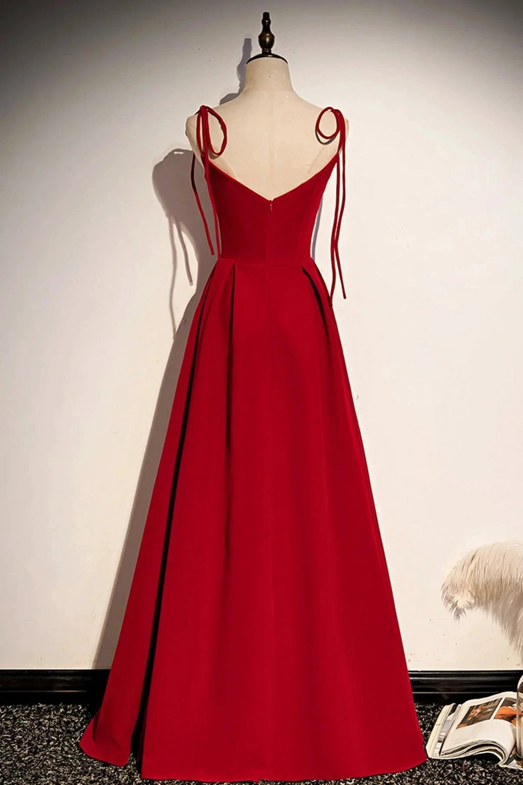 Simple velvet long A line prom dress evening dress s70 by simplepromdress