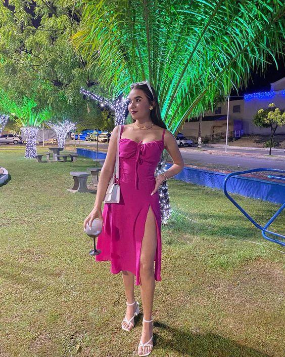 Side Slit Sleeveless Midi Dress Short Evening Dress Y1336 by simplepromdress