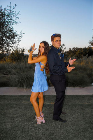 Cute A-line Blue Short Homecoming Dress Party Dress Y1600