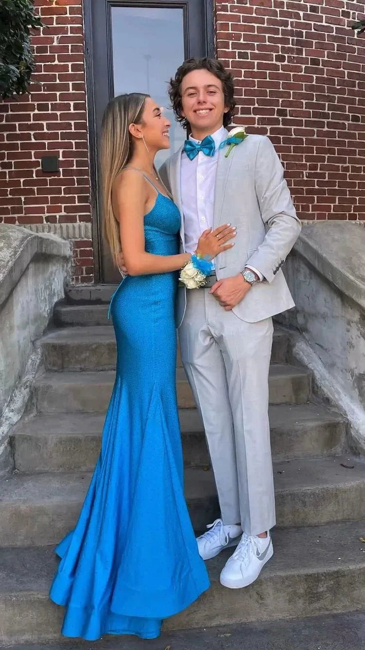 Spaghetti Straps Peacock Color Mermaid Prom Dress,Charming Evening Gown Y1602 by simplepromdress