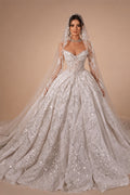 Aedmgh Ball Gown Luxury Wedding Dresses Strapless Vestido De Novia Lace Beaded Sequined Royal Princess Custom Made Bridal Gowns