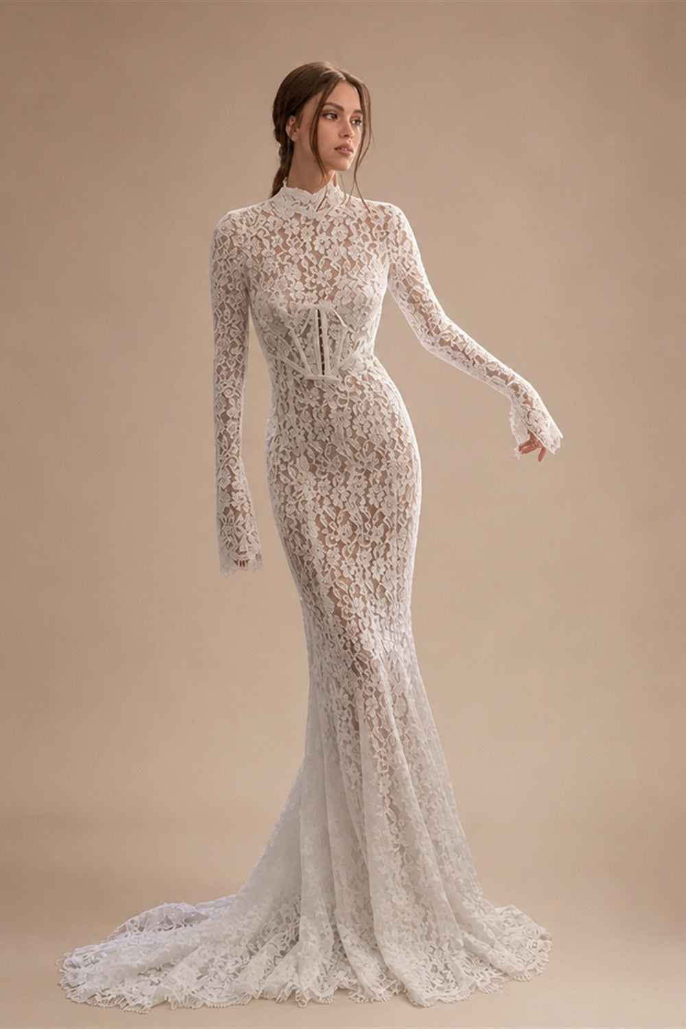 VeraNova Ethereal Boho A Line Wedding Dresses Off Shoulder Sexy Side Slit Bridal Dress Tulle Lace Appliques Bride Customized