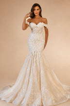 Aedmgh Mermaid Sexy Wedding Dresses Sweetheart Off The Shoulder Vestido De Novias Embroidery Appliques Custom Made Bridal Gown