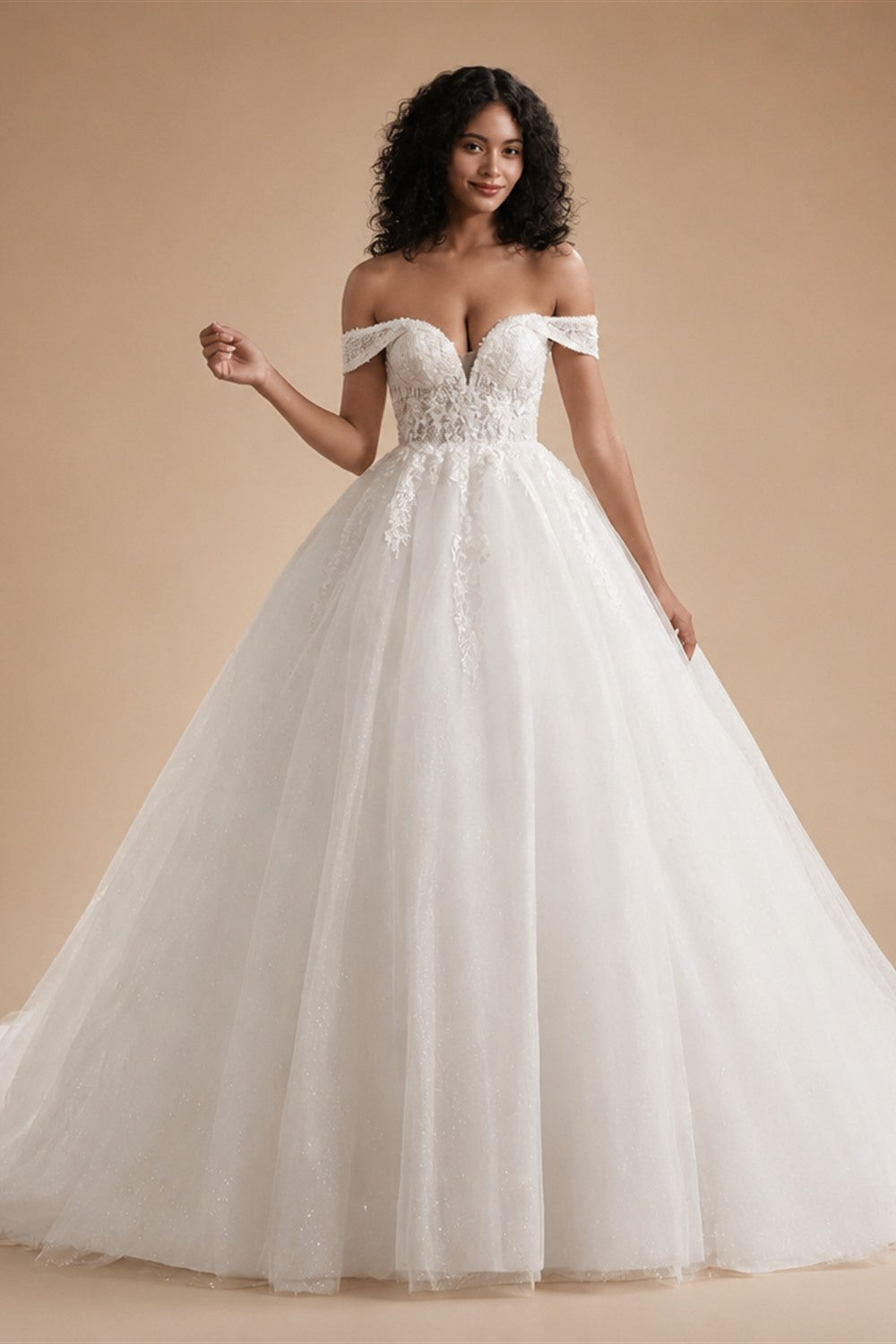BEPEITHY Customized Sweetheart Glitter BOHO Wedding Dress 2026 Sleeveless Bride Plus Size Ivory Bridal Gown Vestido De Novia