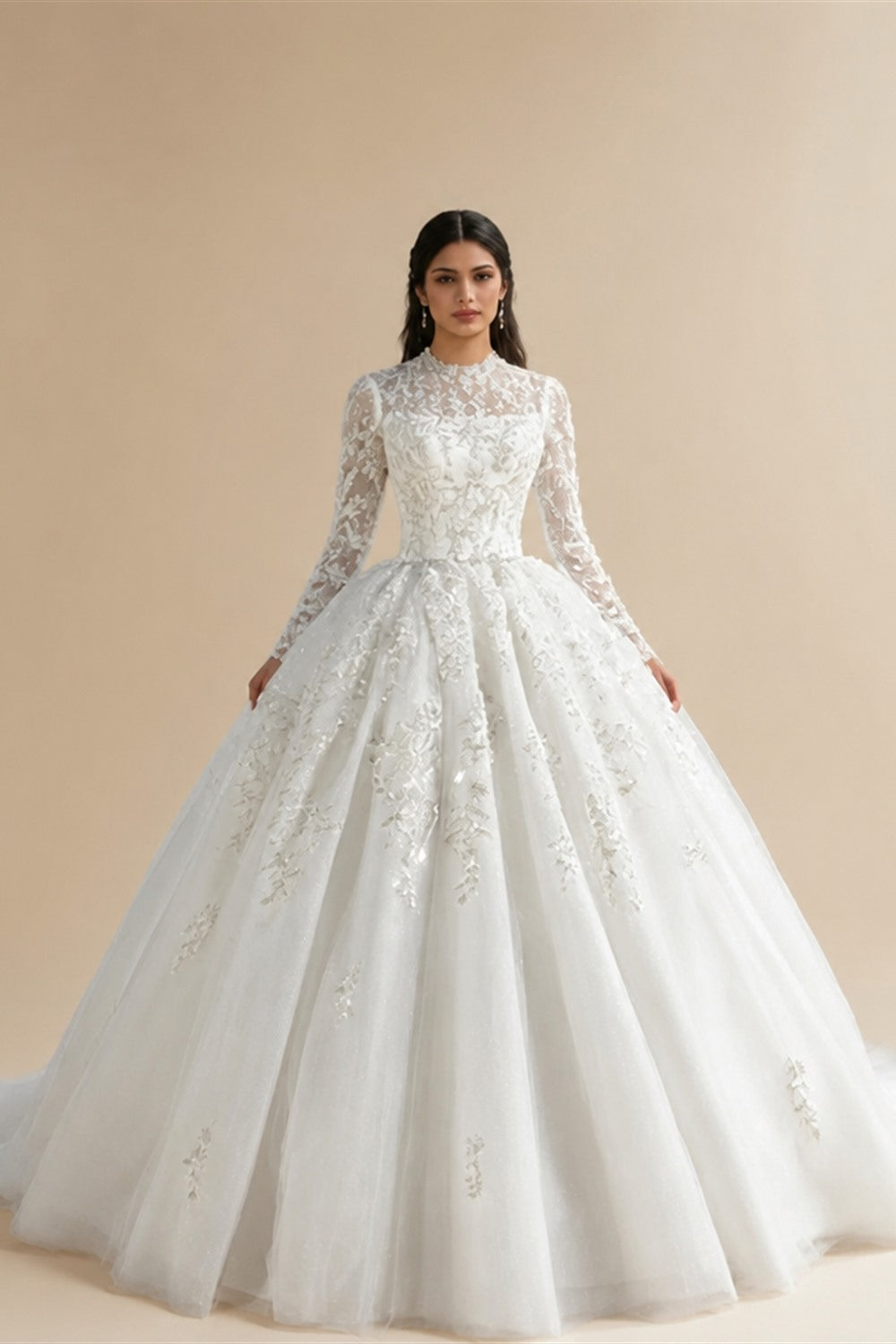 2026 Customized Ball Gown Wedding Dress Long Sleeves Plus Size Bridal Dresses Princess Wedding Gowns Vestidos De Novia Boda