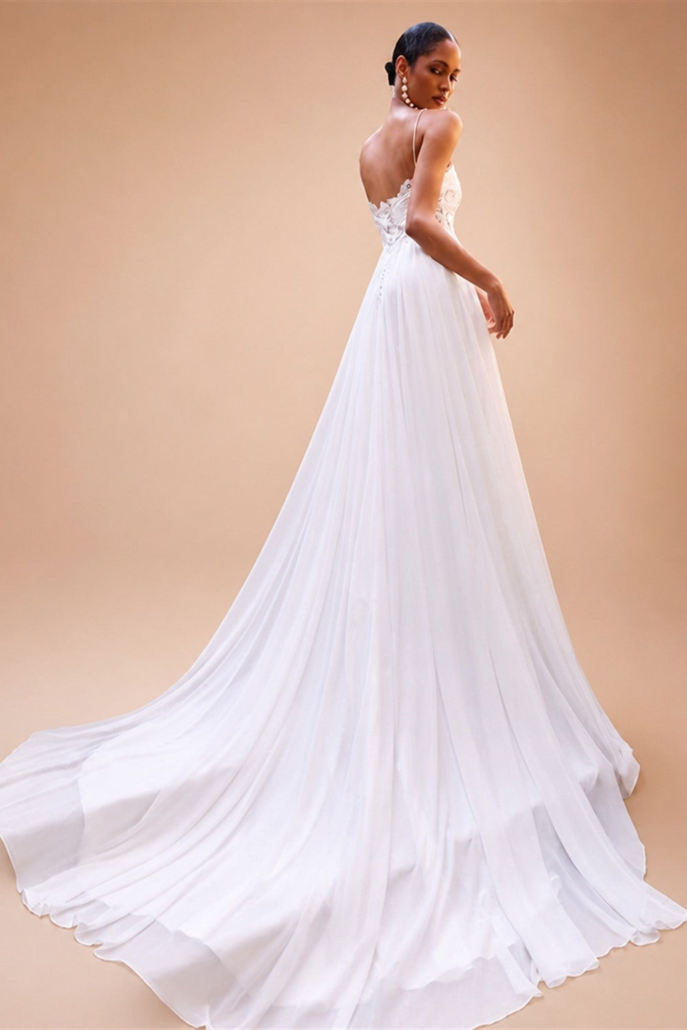 RoyceBridal Beach Wedding Dress V-Neck Lace Chiffon Romantic Flowy Bridal Gown Vestido De Novia Boda 2027 Customized