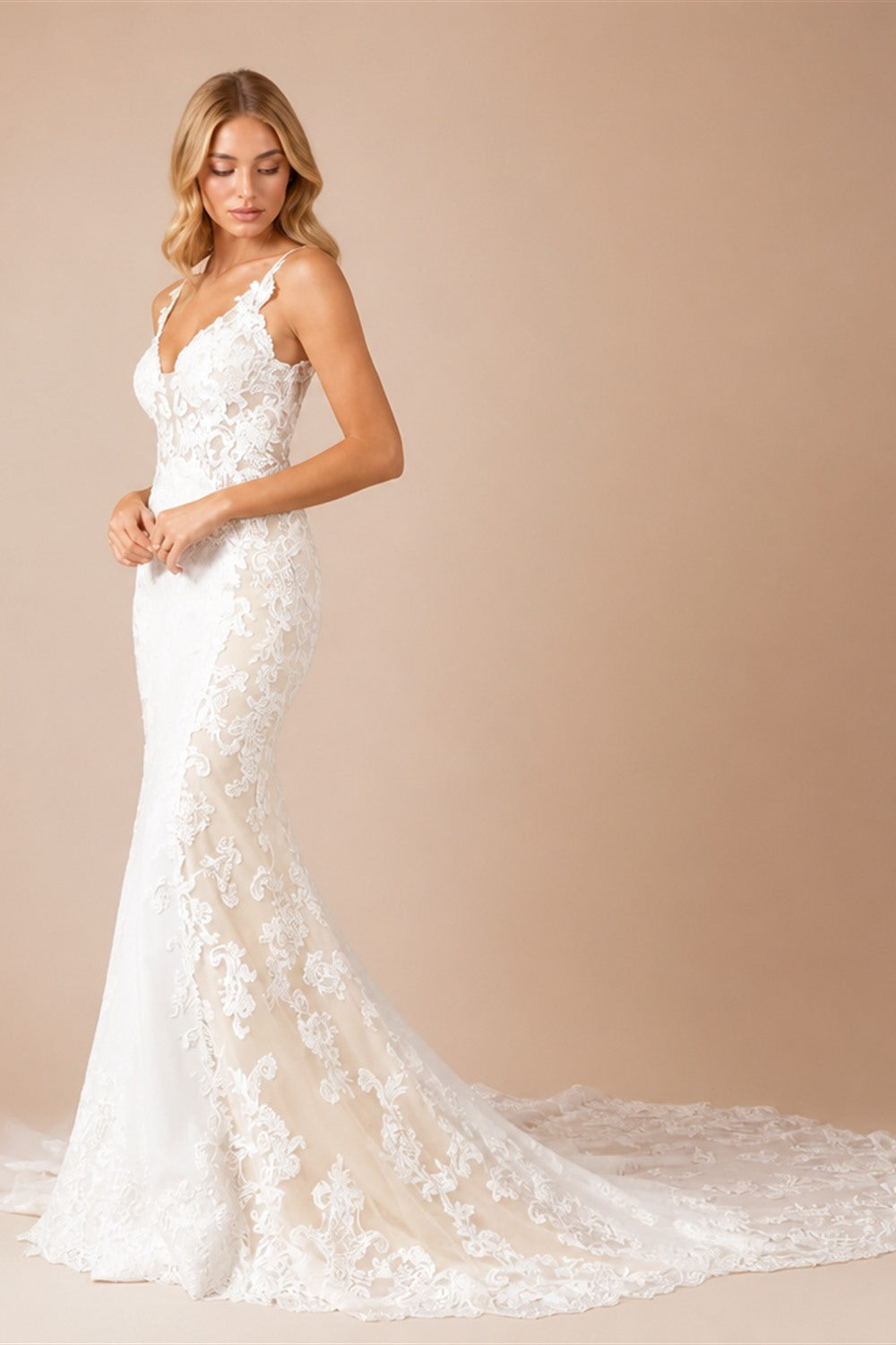 Customized Thin Straps Sweetheart Neckline Satin Mermaid Wedding Dress Sexy Zipper Back Floor Length Sweep Train Gown For Women