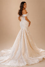 Aedmgh Mermaid Sexy Wedding Dresses Sweetheart Off The Shoulder Vestido De Novias Embroidery Appliques Custom Made Bridal Gown