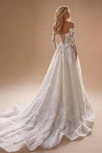 RoyceBridal Sweetheart A Line Wedding Dress 2025 Tulle Court Train Bridal Gown Customized suknia ślubnaفساتين حفلات