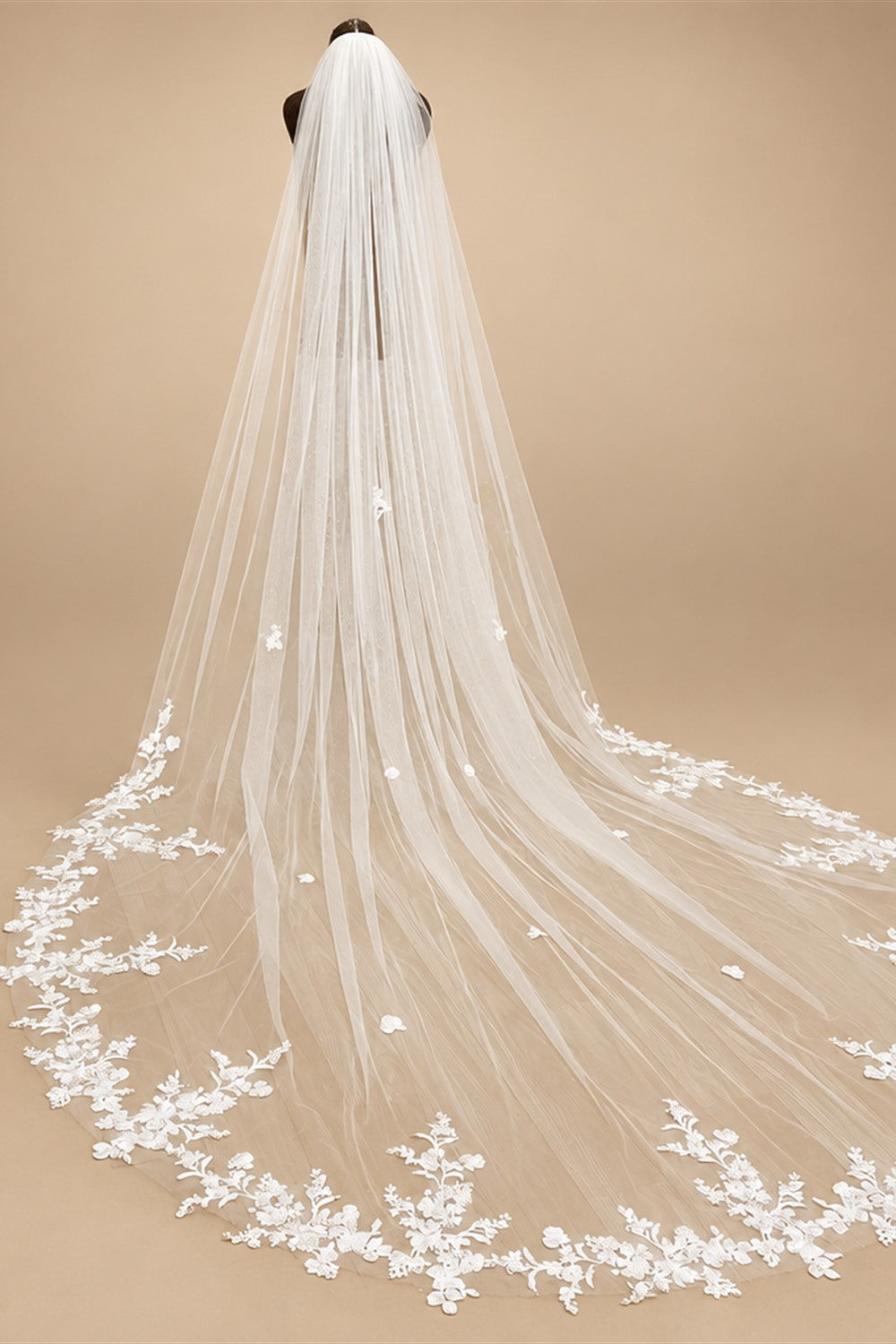3m Cathedral Wedding Bridal Veil Soft Lace Ivory White Veil with Comb Veu Velo Noiva Wedding Accessories 3m 4m 5m Customizable V