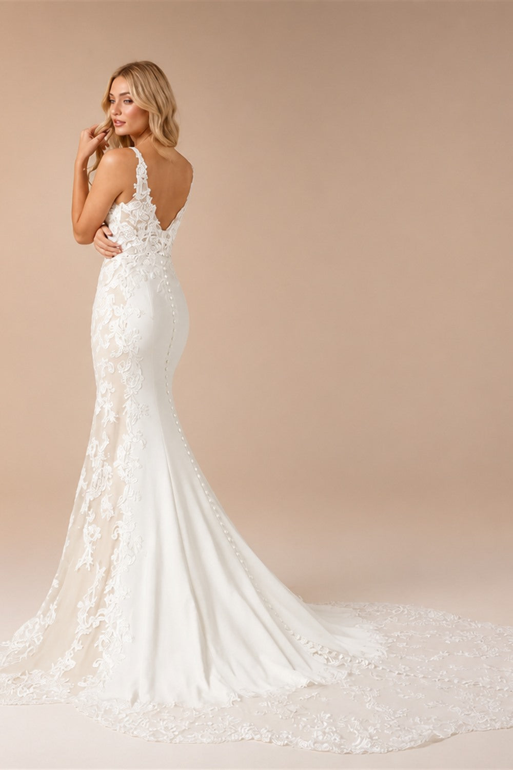Customized Thin Straps Sweetheart Neckline Satin Mermaid Wedding Dress Sexy Zipper Back Floor Length Sweep Train Gown For Women
