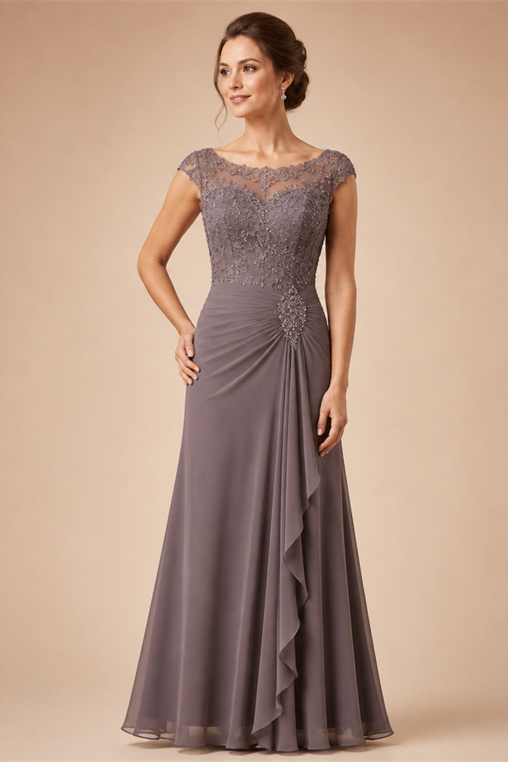 Custom Made Mermaid Wedding Dress With Detachable Lace Full Sleeves