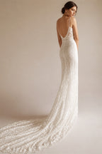 LORIE Lace Mermaid Wedding Dress 2019 Vestidos de novia Spaghetti Straps Lace Sexy Bridal Gown Elegant Backless Wedding Gowns