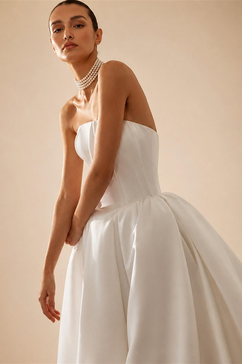 Vintage Sleeveless A-Line Wedding Dress 2027 Elegant Strapless Customized Bride Gown Princess BECHOYER T208 Vestido De Noiva