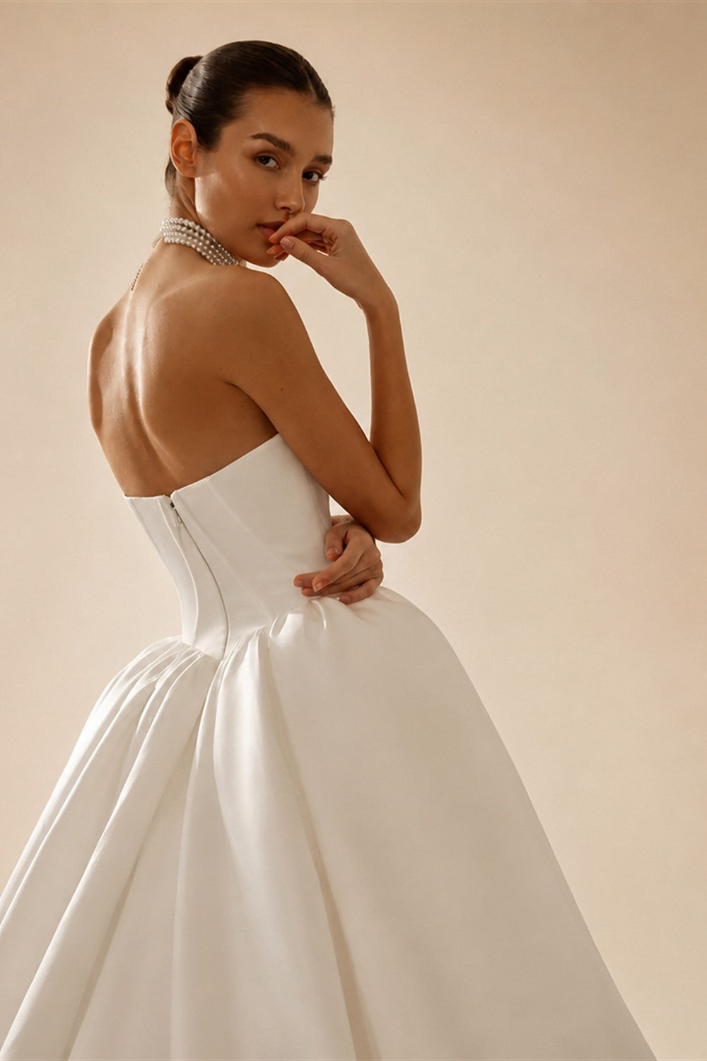 Vintage Sleeveless A-Line Wedding Dress 2027 Elegant Strapless Customized Bride Gown Princess BECHOYER T208 Vestido De Noiva