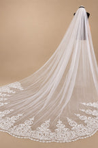 4m Luxury One Layer wedding Veil Cathedral Veil Tulle Bridal Veil With Comb Ivory White Veil Wedding Accessories Customized veil
