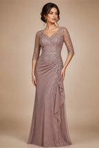 Boho Beach A Line Chiffon Wedding Dress With V Neck And Spaghetti Straps