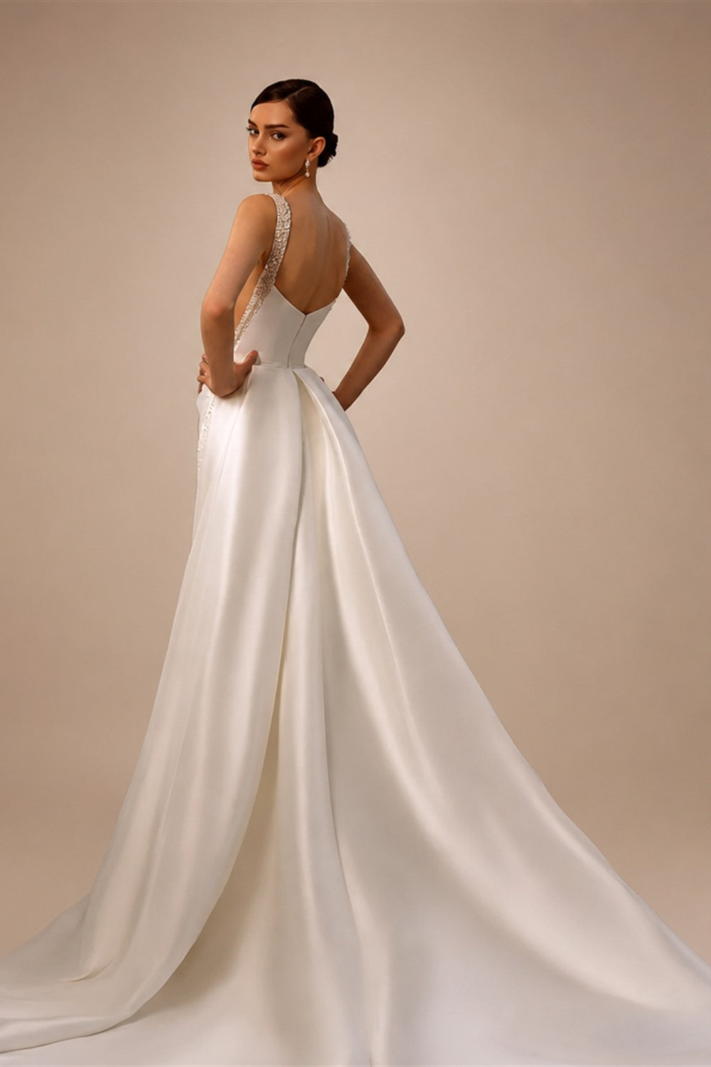 LORIE Luxury Mermaid Wedding Dress Simple Square Collar Bridal Dresses Beading Spaghetti Strap Wedding Gown Customized 2026