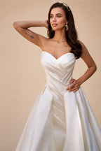 LelaAcra Sleeveless Satin A-Line Wedding Dress 2026 Sweetheart Backless Princess Bride Gown SM184 Plus Size Vestido De Noiva
