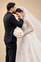 Luxury High Neck Lace Wedding Dress ZP182