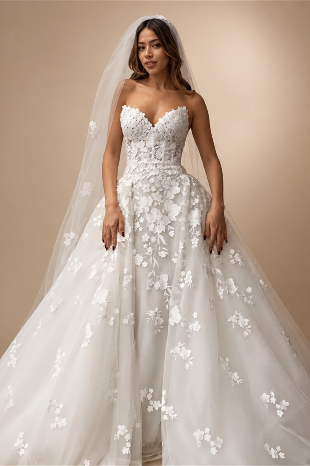 Newest Wedding Dress Mermaid  2 in 1  Lace Sweetheart Neckline Sleeveless With Detachable Train Customized  Vestidos De Novias