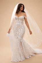 VeraNova Mermaid Wedding Dress Sweetheart Lace Appliques Flowers Bride Gown Elegant Beach Boho Bride Dress Sexy Customized