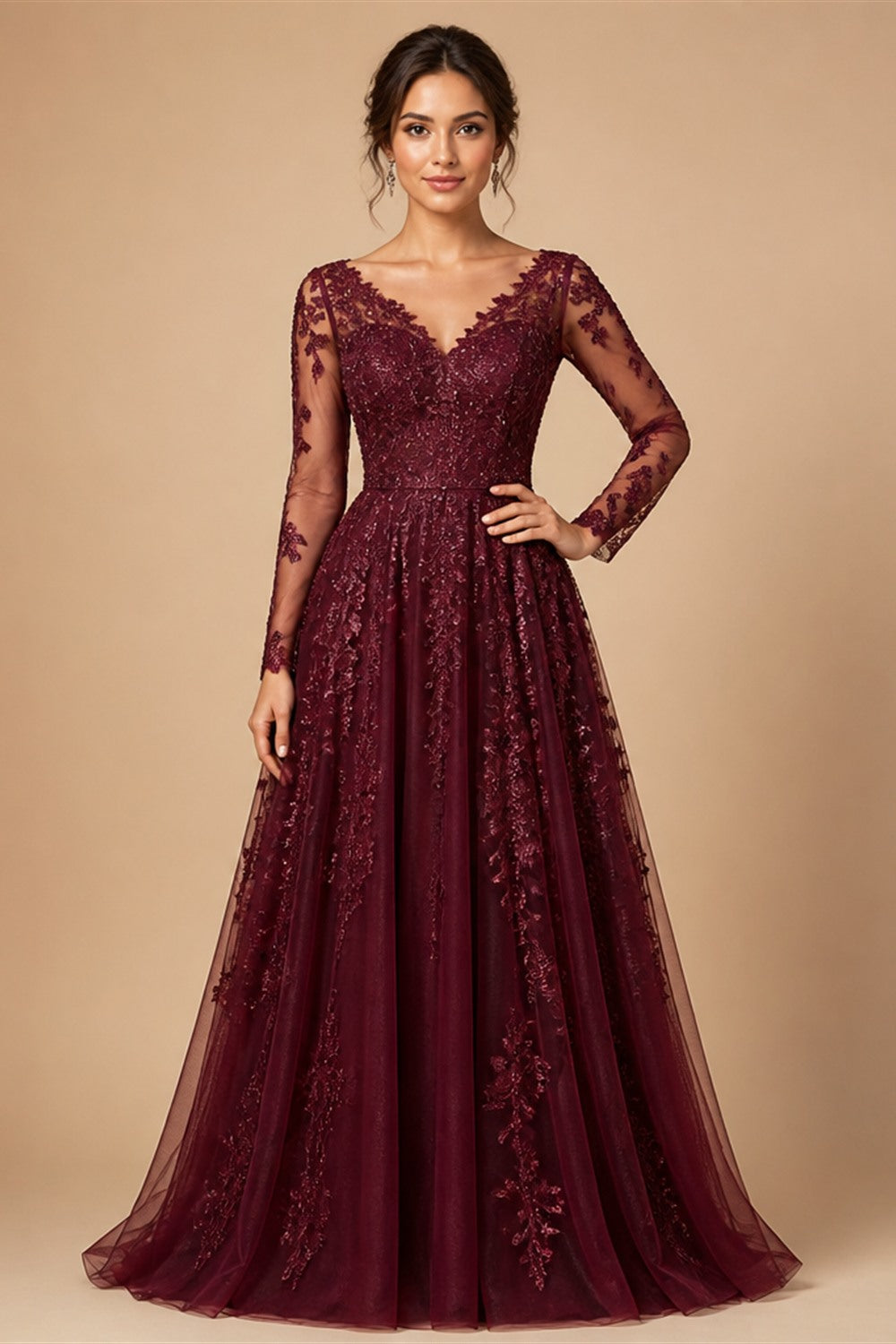 CHANDELA Elegant Lace Wedding Dresses Sleeveless Deep V-Neck Sparkly Bridal Gowns Sweetheart Wedding Gown for Women Customised