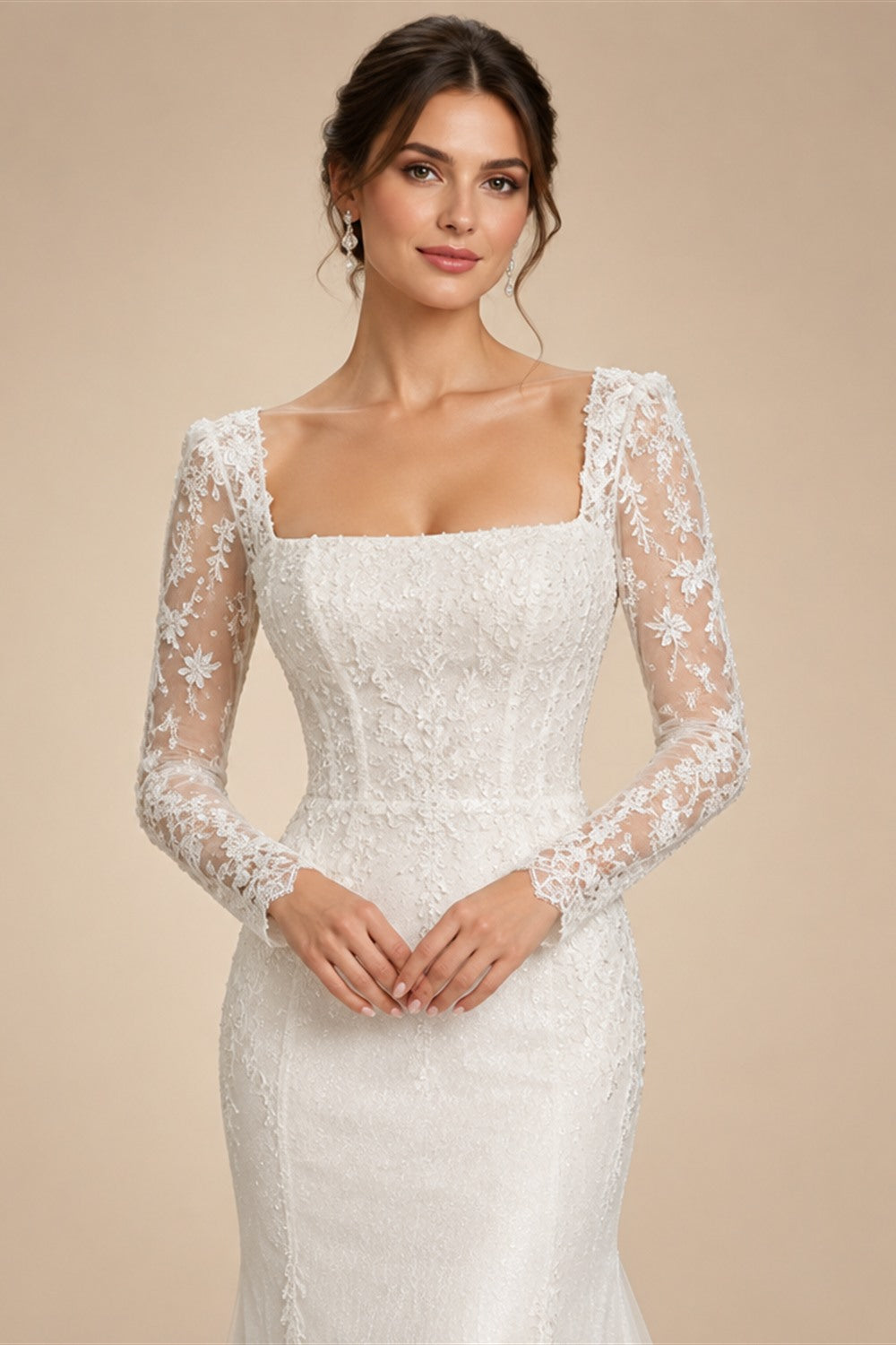 Custom Off Shoulder Wedding Gown With Lace Appliques And Cap Sleeve