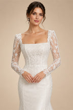 Custom Off Shoulder Wedding Gown With Lace Appliques And Cap Sleeve