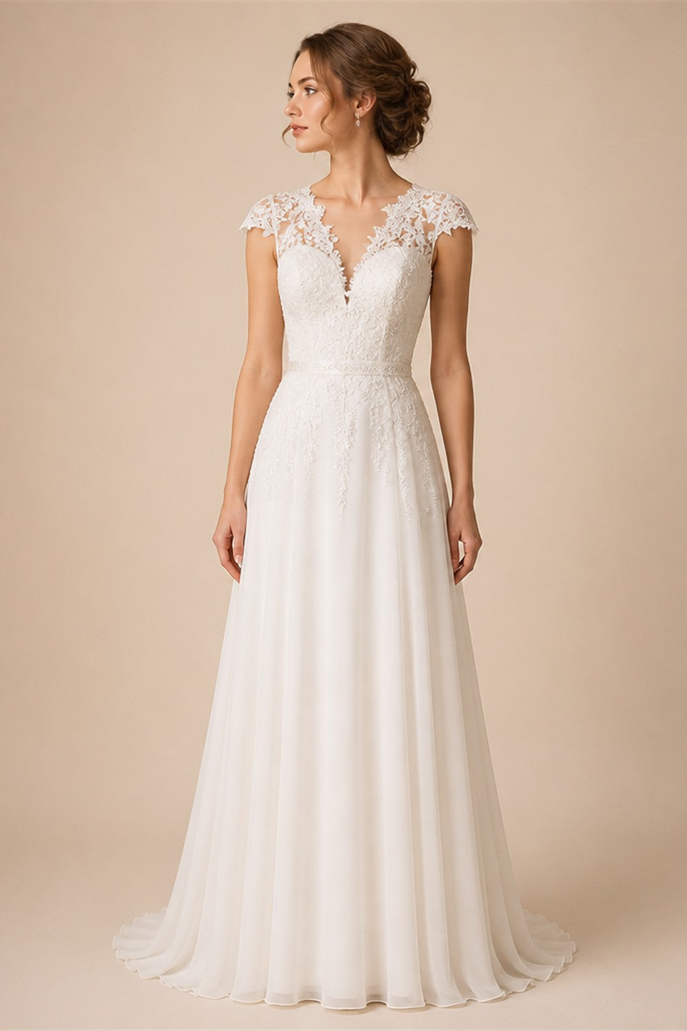 Kyoto Customized Ivory High Neck Lace Wedding Dress Backless Detachable Sleeves vestidos de noche Mermaid robe de mariée 2026